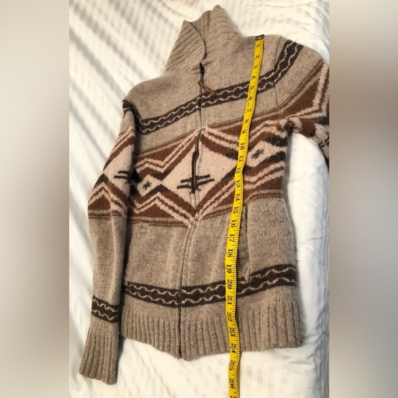 Lucky Brand Wool Blend Full Zip Southwestern Sweater Jacket Small - Picture 10 of 16